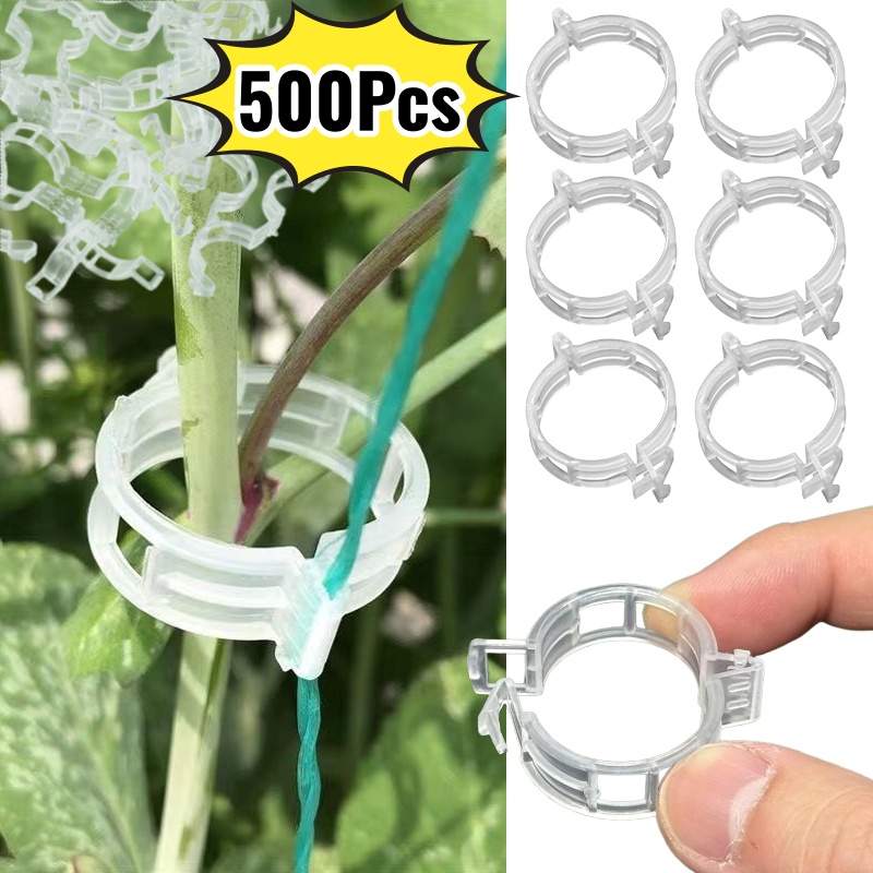 Vine Climbing Plastic - 500 قطعة مشابك بلاستيكية لدعم النباتات،