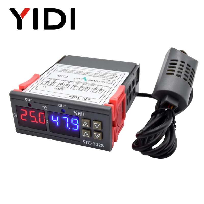 STC-3028 LED ترموستات رقمي جها - مراجعة Digital Hygrometer Probe وسعره